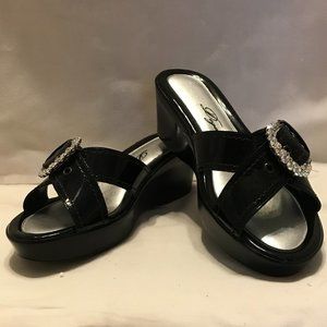 NWOT -DEZARIO WOMEN’S RHINESTONE EMBELLISHED 2.5" WEDGE - SIZE 38 (US Size 7.5)